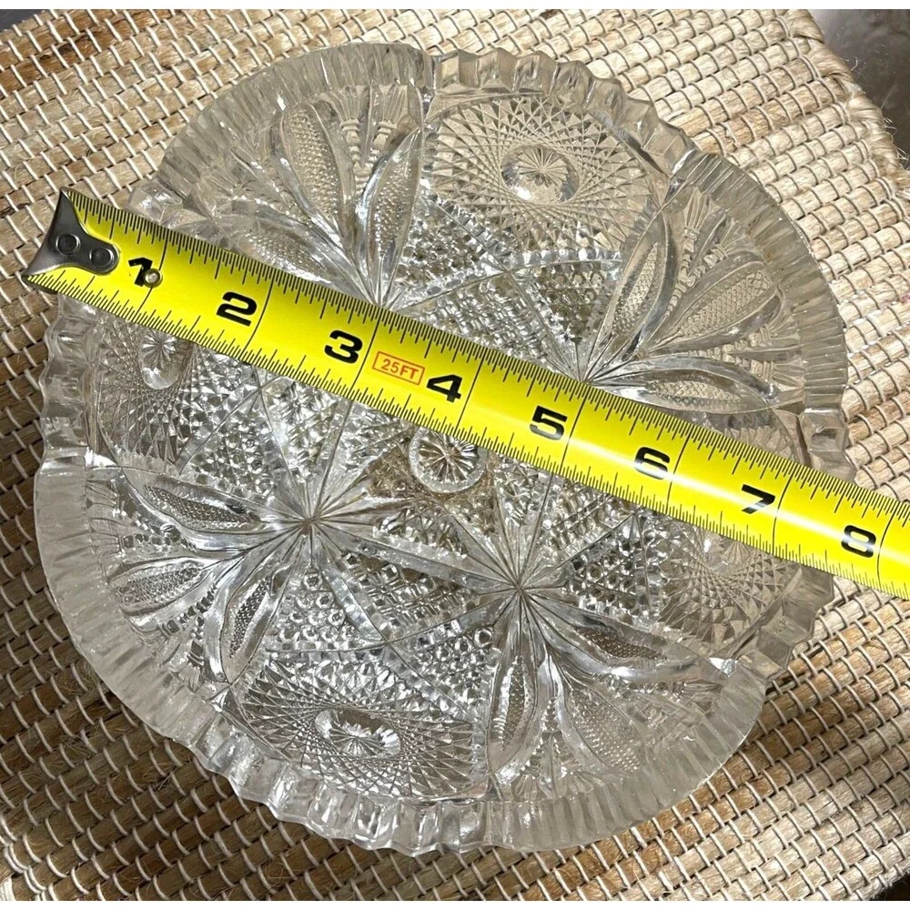 Vintage Imperial Glass Co. No. 517 Cut Glass Bowl 8-Inch Diameter